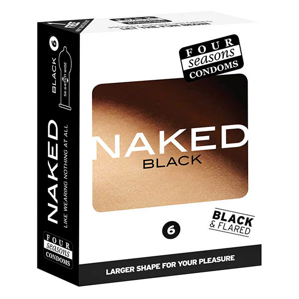 Naked Black 56-64mm Condom 6 Pack
