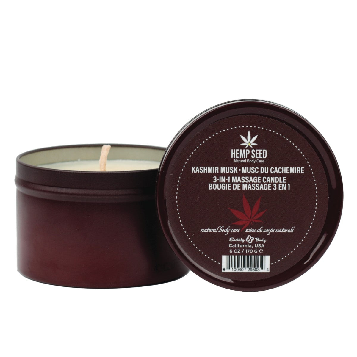 Hemp Seed 3-in-1 Massage Candle 170g - Kashmir Musk