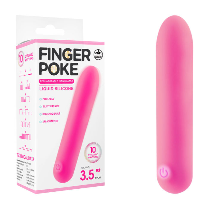 Finger Poke 3.5" Mini Vibrator - Pink