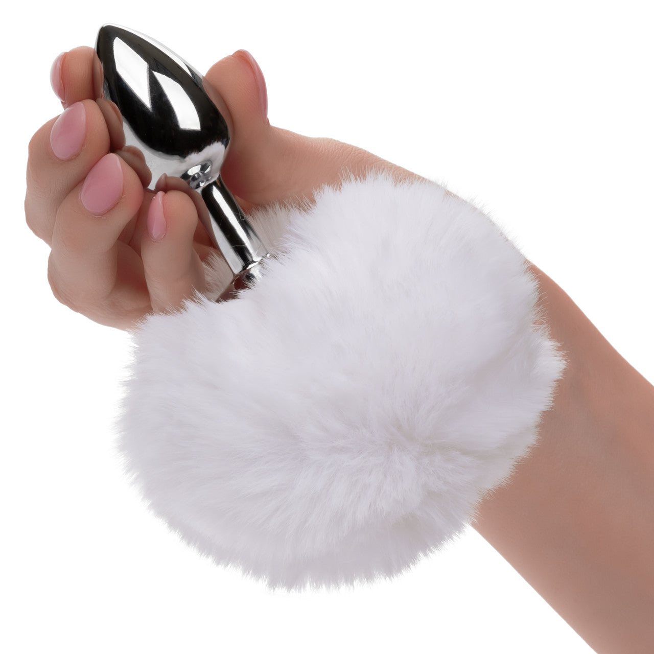 Running Wild White Bunny Tail Butt Plug 7.5cm