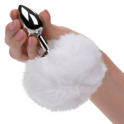 Running Wild White Bunny Tail Butt Plug 7.5cm