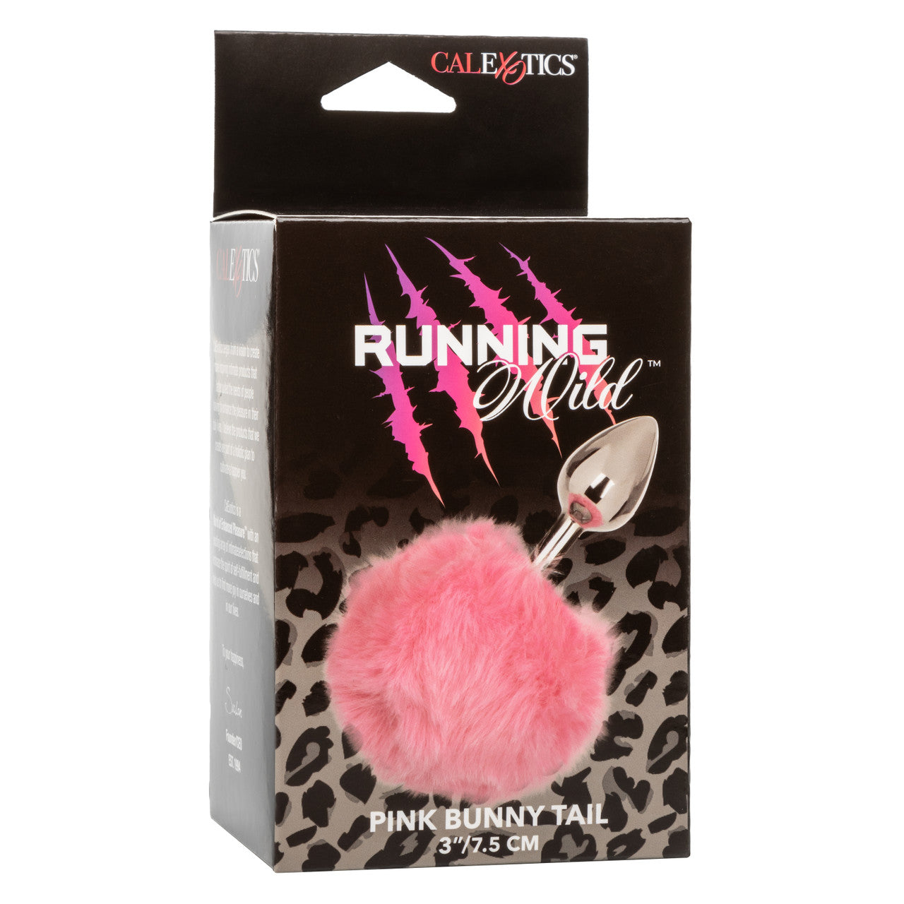 Running Wild Pink Bunny Tail Buttplug 7.5cm