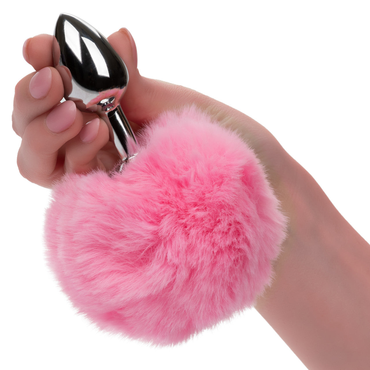 Running Wild Pink Bunny Tail Buttplug 7.5cm