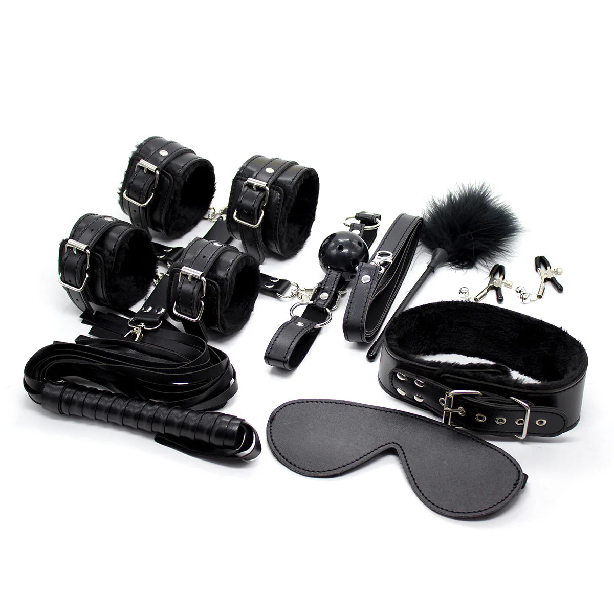 11 Piece Bondage Kit Black