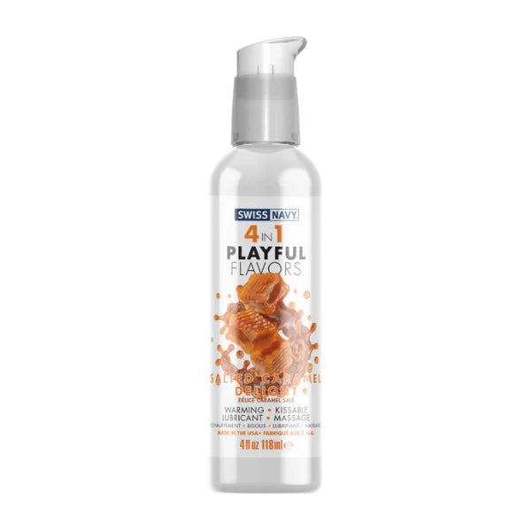 4 in 1 Playful Flavors Salted Caramel Delight Lube 118ml