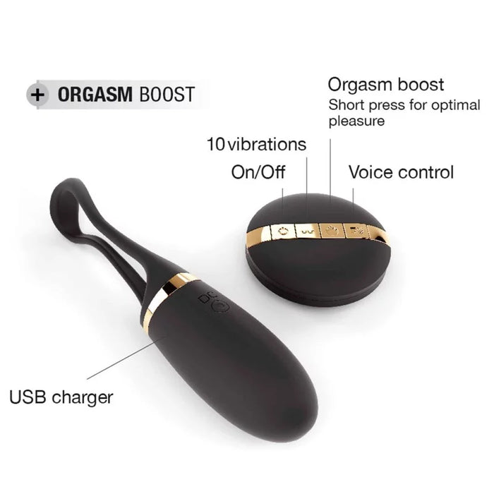 Secret Delight - Remote Control Egg - Black & Gold