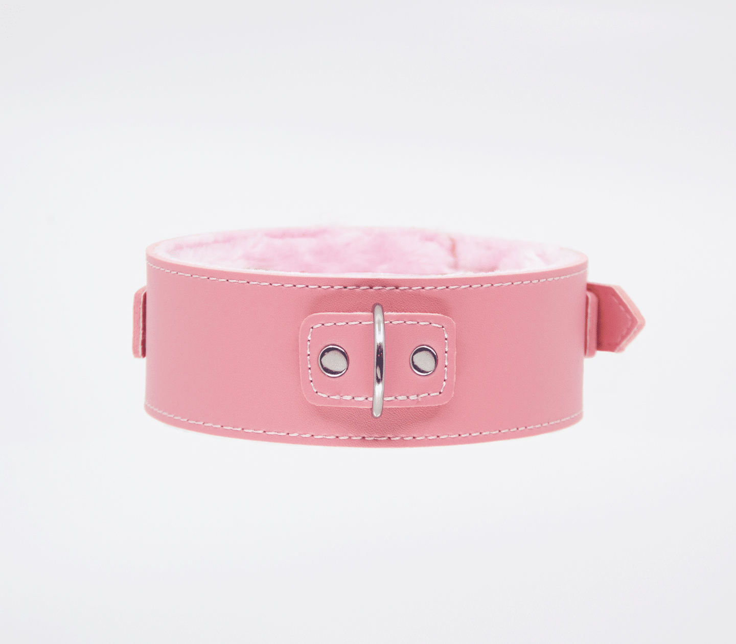 Fur-Lined Collar & Lead - Pink