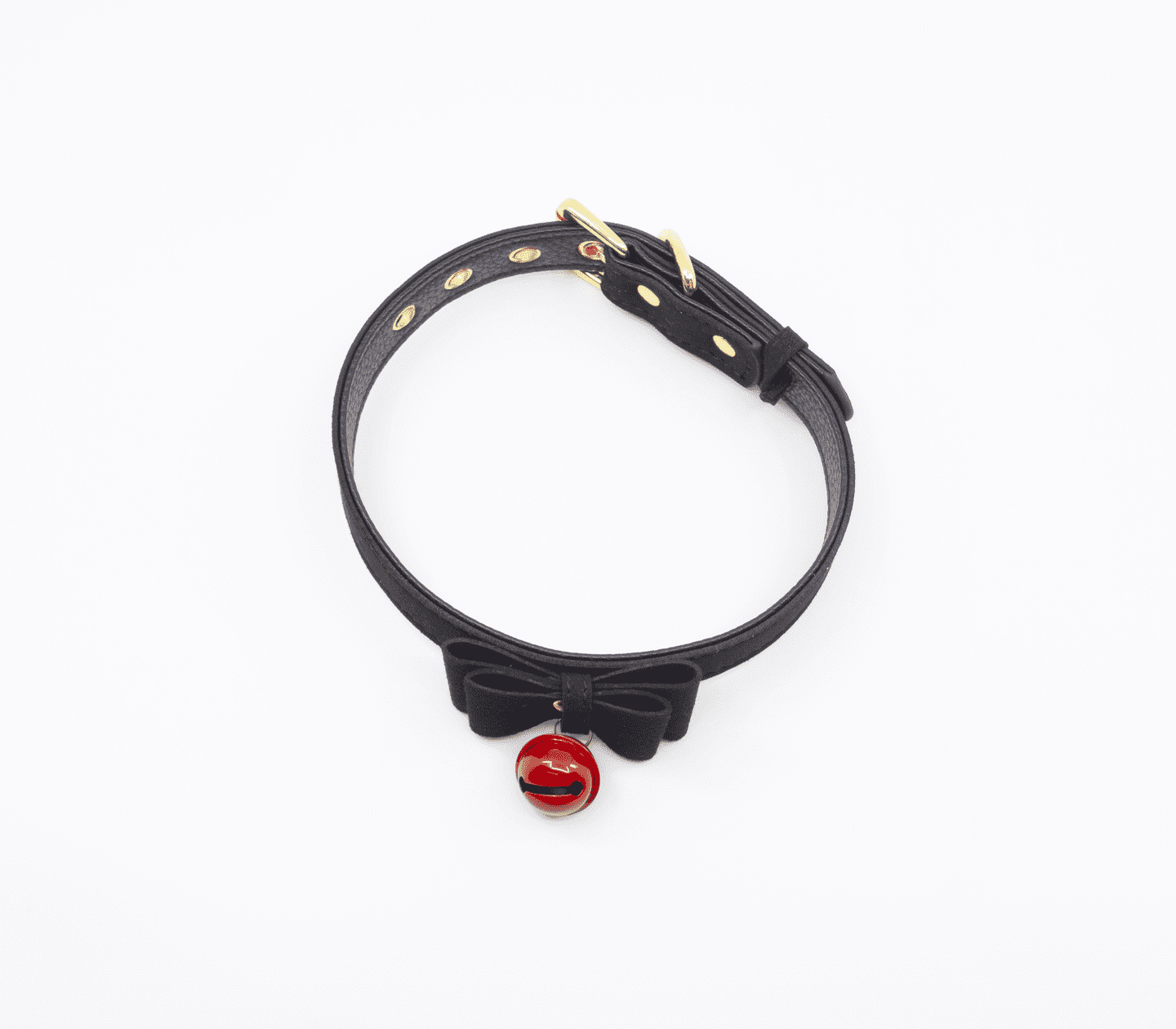 Black Collar with Red Bell Eye Mask