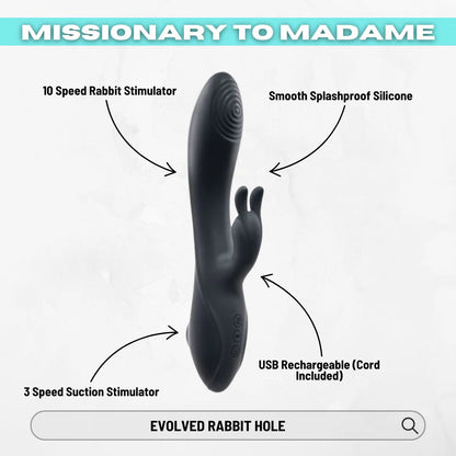Rabbit Hole Triple-Stimulation G-Spot, Rabbit & Suction Vibrator