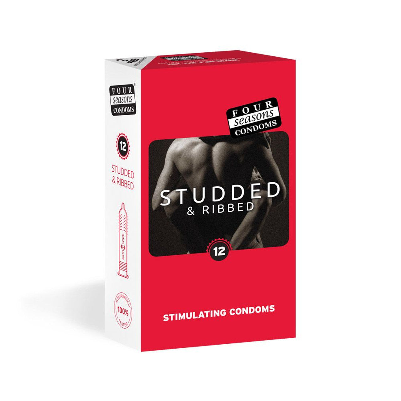 Studded & Ribbed 53mm Condom 12 Pack