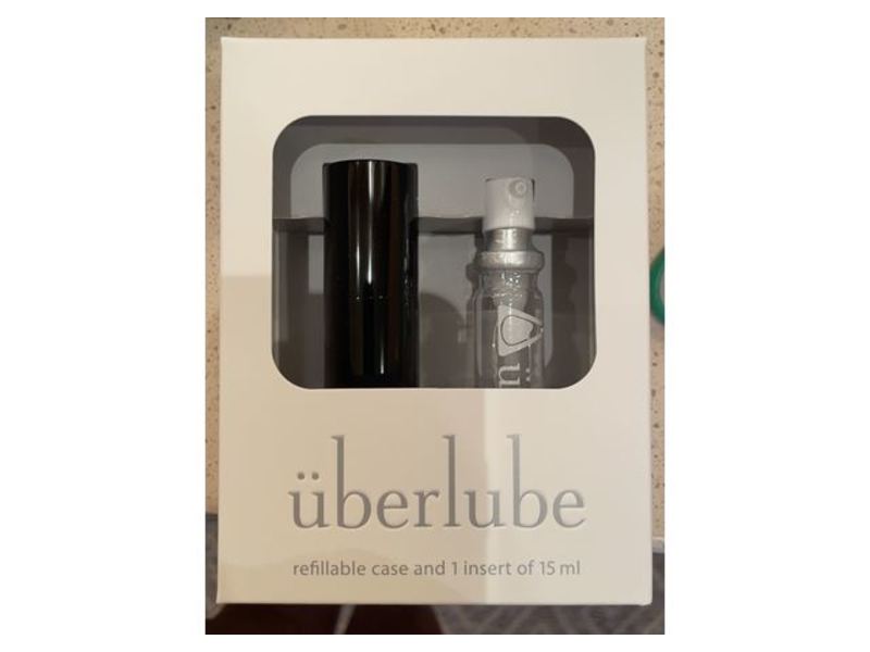 Uberlube Refillable Case and 1 insert of 15ml in Gold