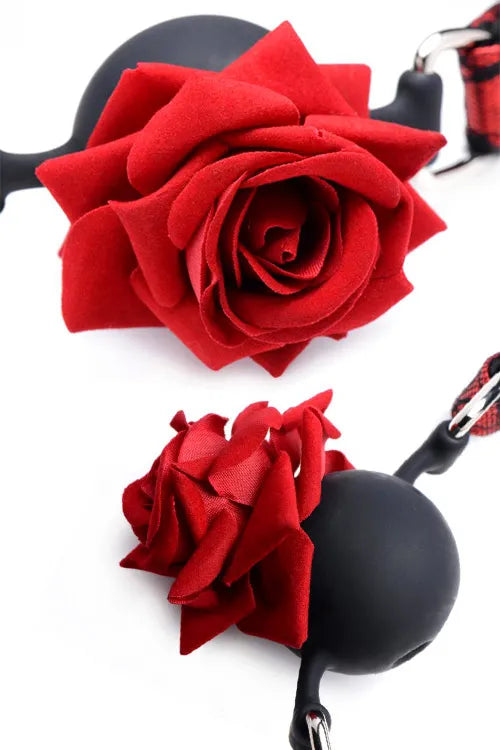 Rose Silicone Ball Gag