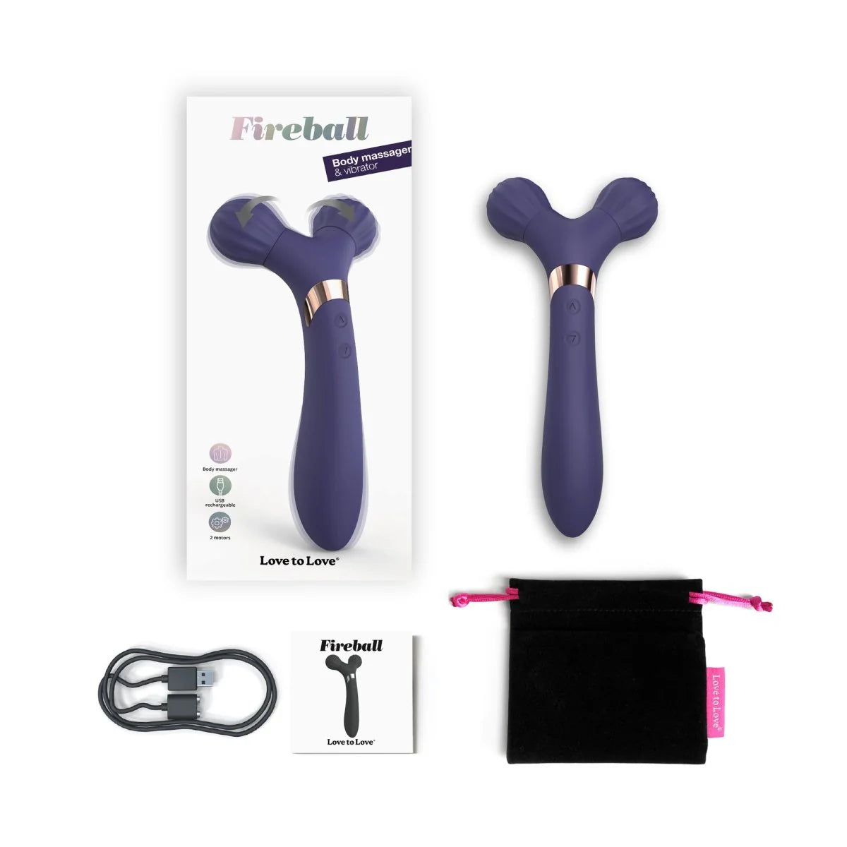 Fireball Body Massager & Vibrator Blue