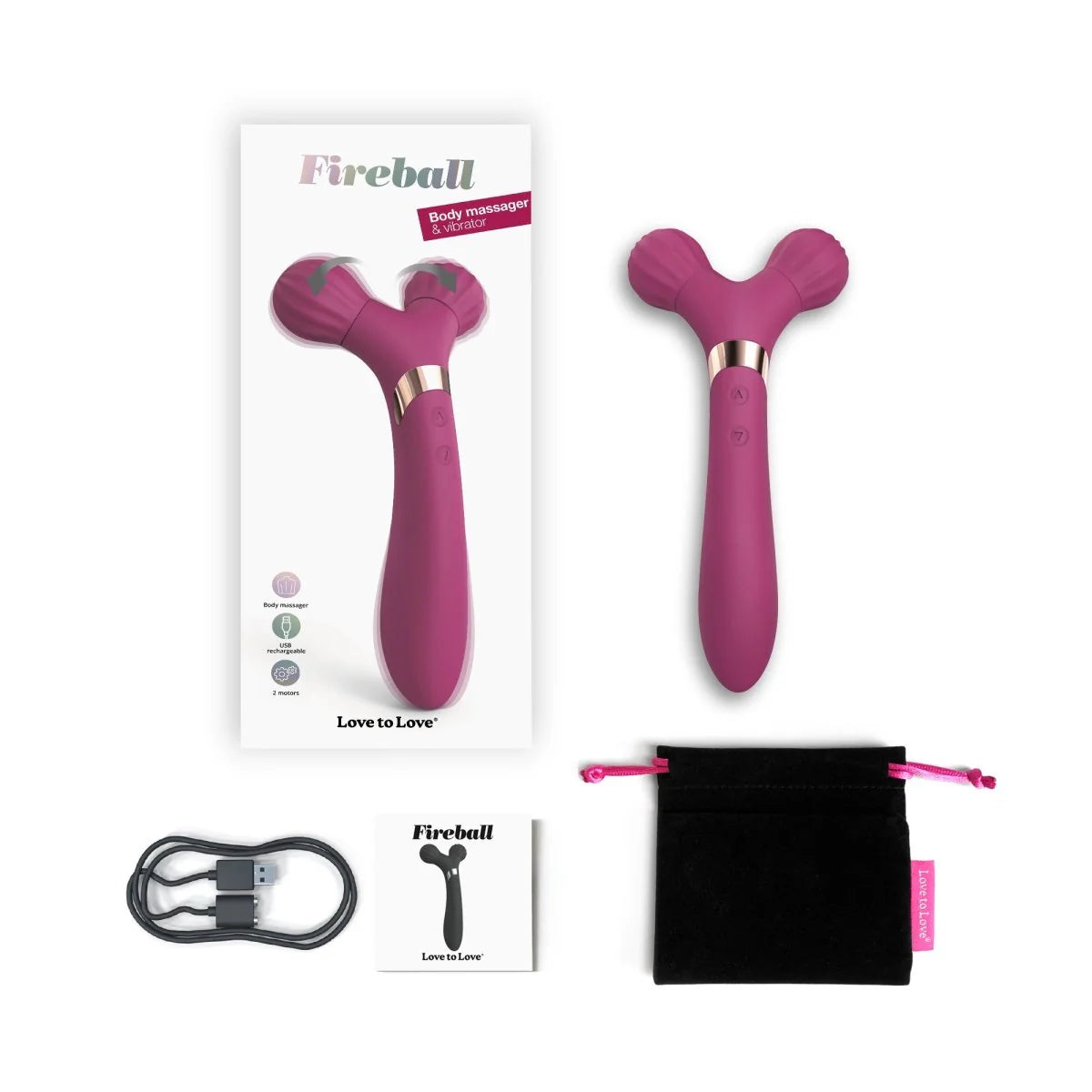 Fireball Body Massager & Vibrator Purple