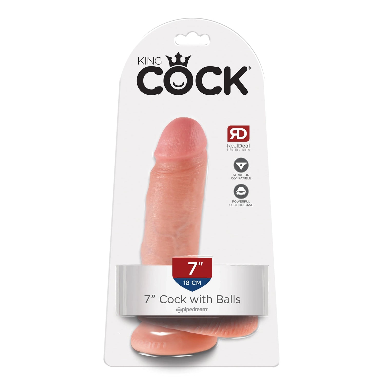 7” King Cock with Balls Flesh