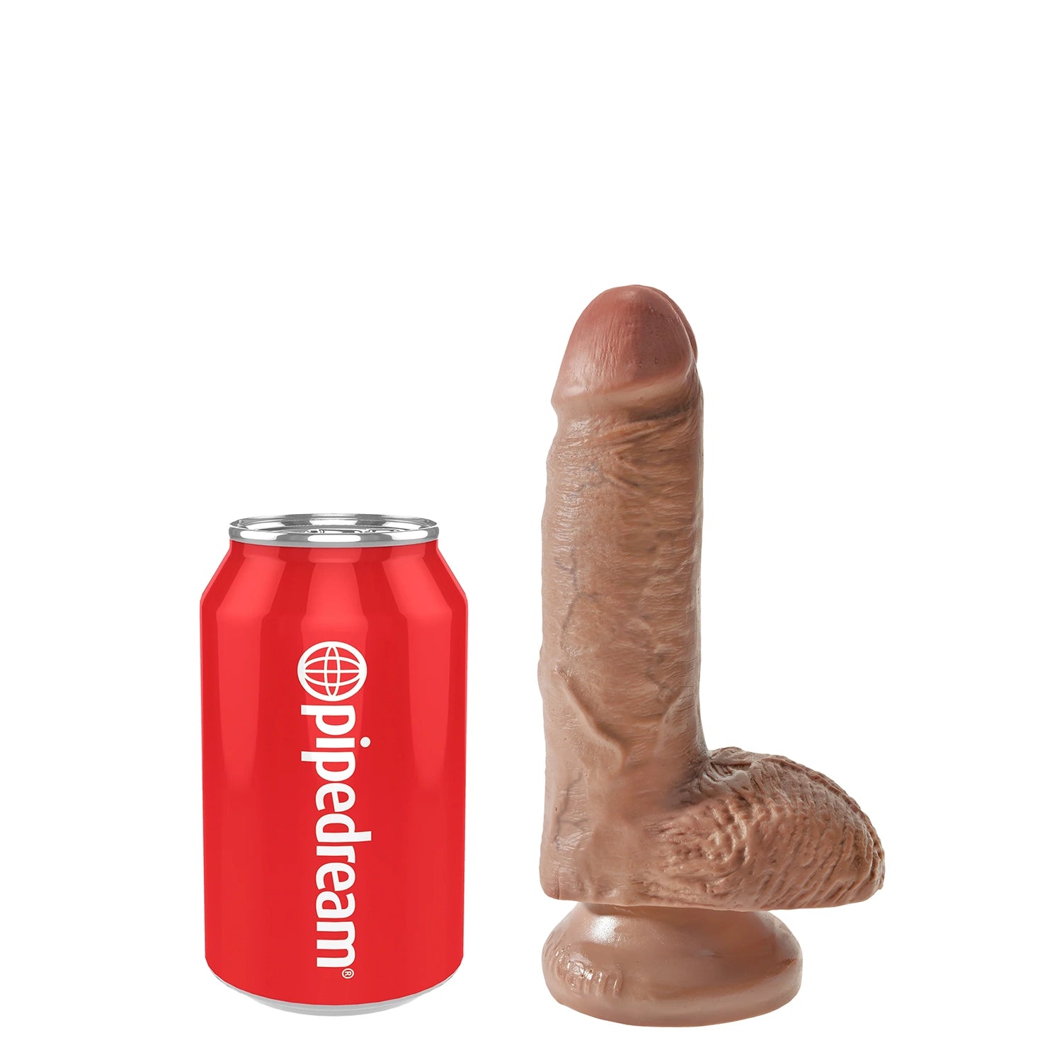 7” King Cock with Balls Tan