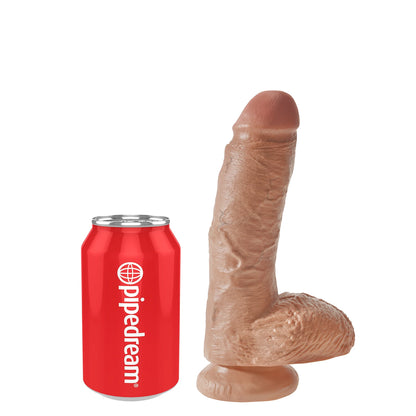 King Cock 8" Cock w/balls Tan