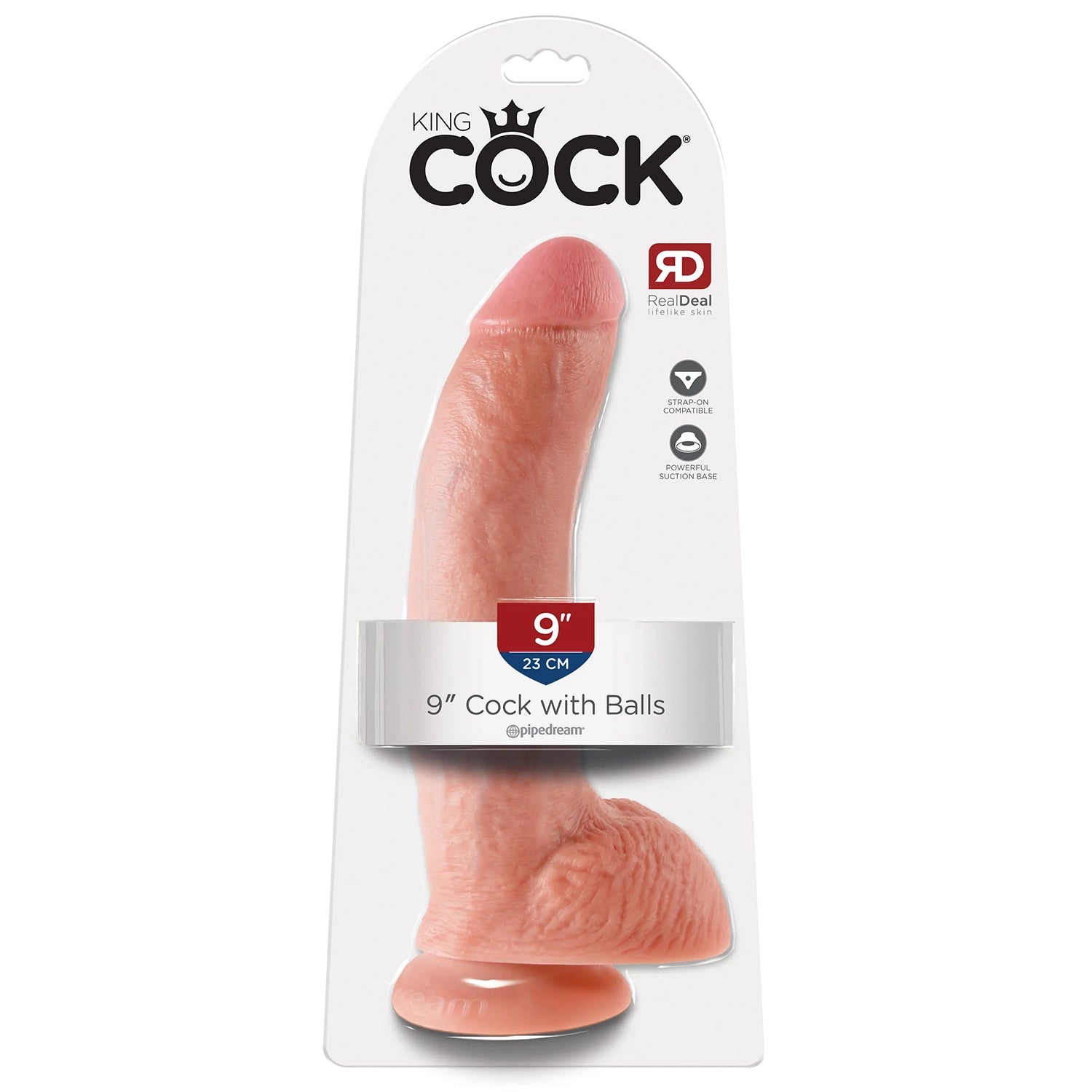 9” King Cock with Balls Flesh
