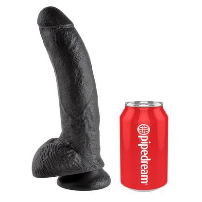 King Cock 9" Cock w/balls Black