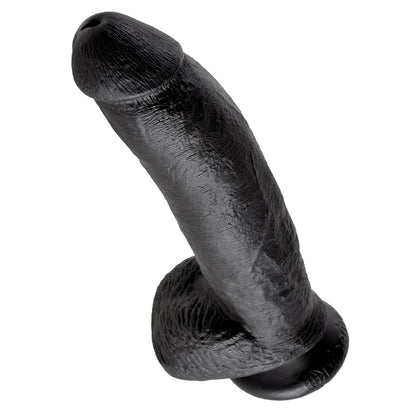King Cock 9" Cock w/balls Black