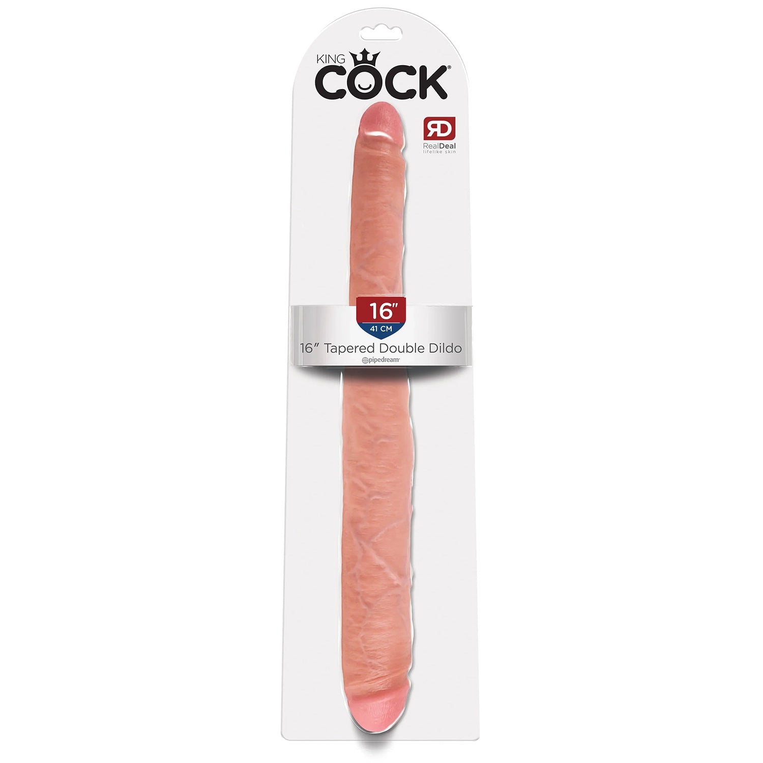 King Cock 16" Tapered Double Dildo Flesh