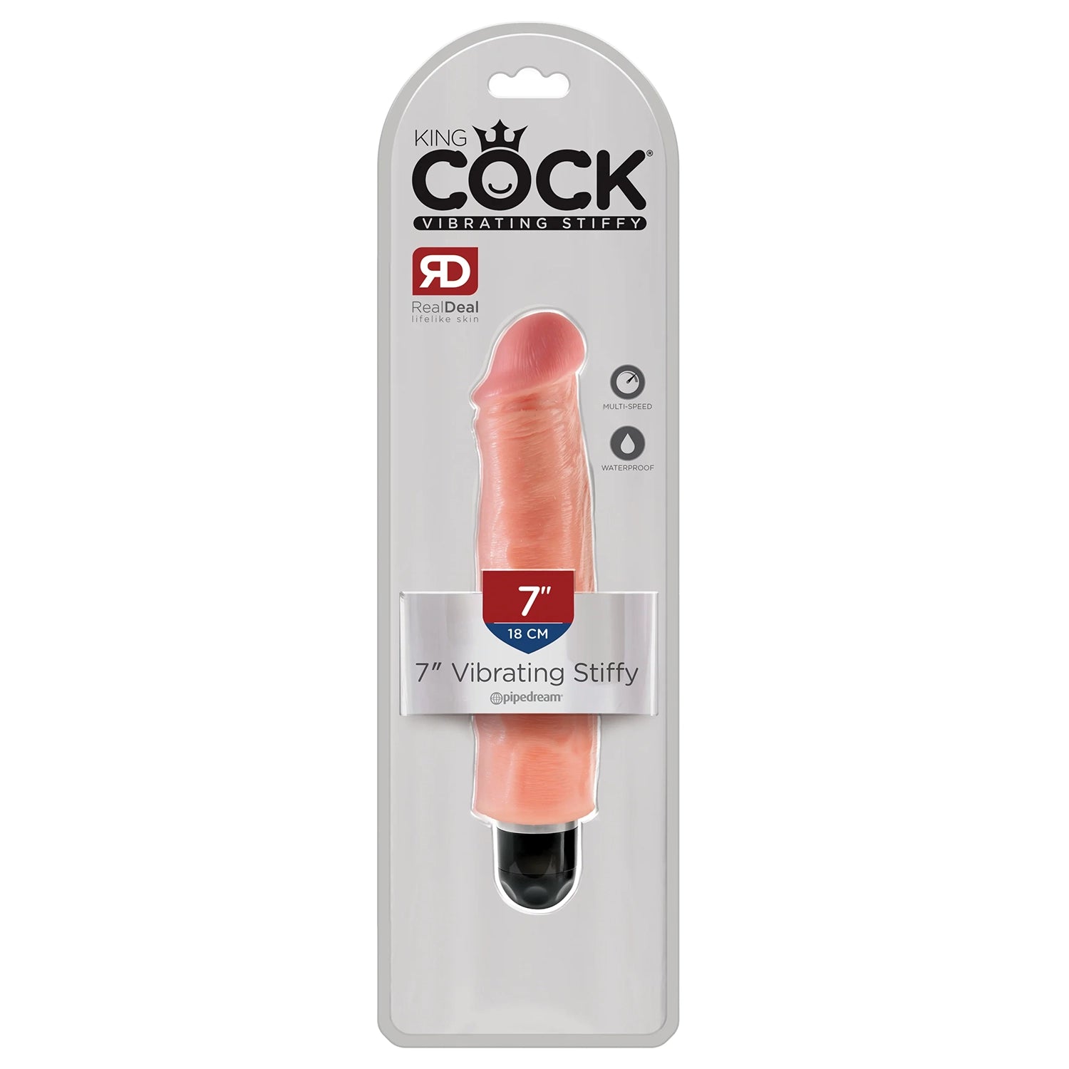 King Cock 7" Vibrate Stiff Flesh
