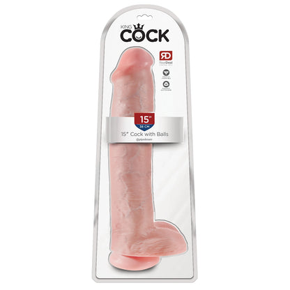King Cock 15" w/balls Flesh