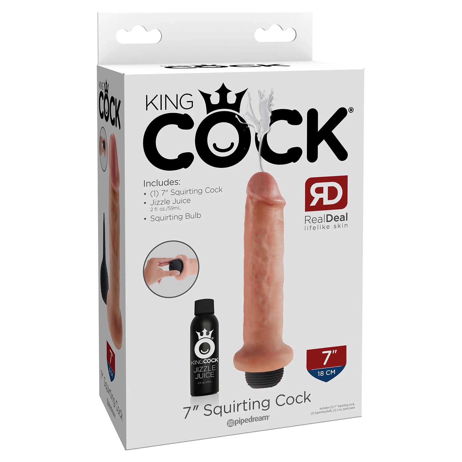 King Cock 7" Squirting Cock Flesh