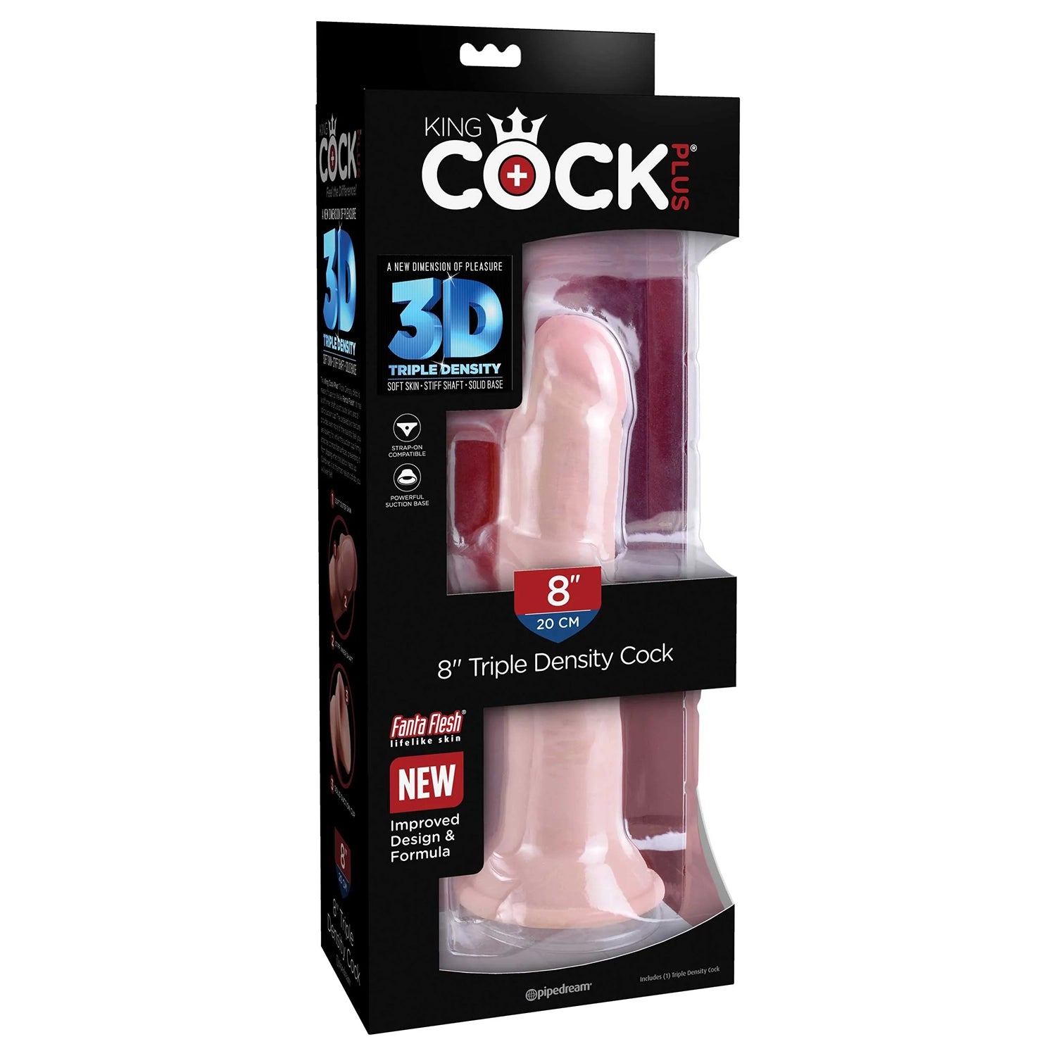 King Cock+ 8" Triple Density Flesh