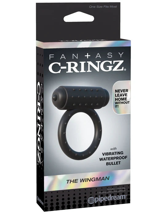 The Wingman Vibrating Cock Ring with Waterproof Bullet