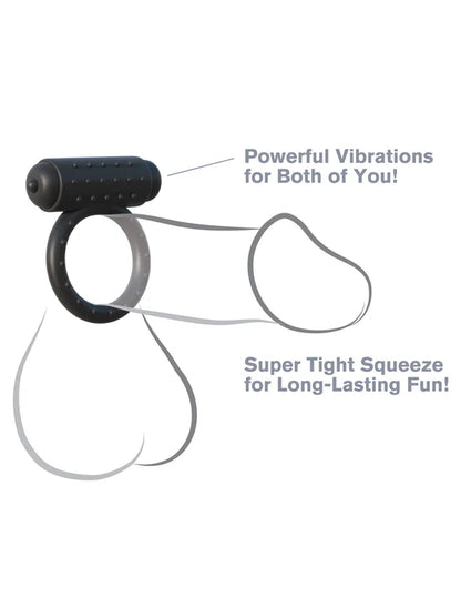 The Wingman Vibrating Cock Ring with Waterproof Bullet