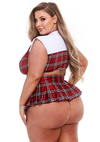 Schoolgirl Crop Top & Skirt Set Medium/Large