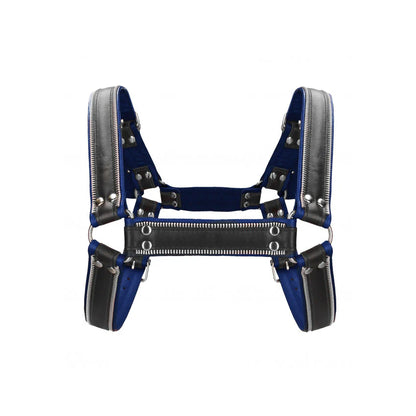 Blue & Black Leather Harness